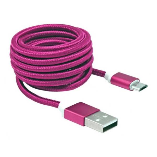 S BOX konverter kabl USB 2.0 na Micro USB-B 2.0 (m/m) 1.5m roze