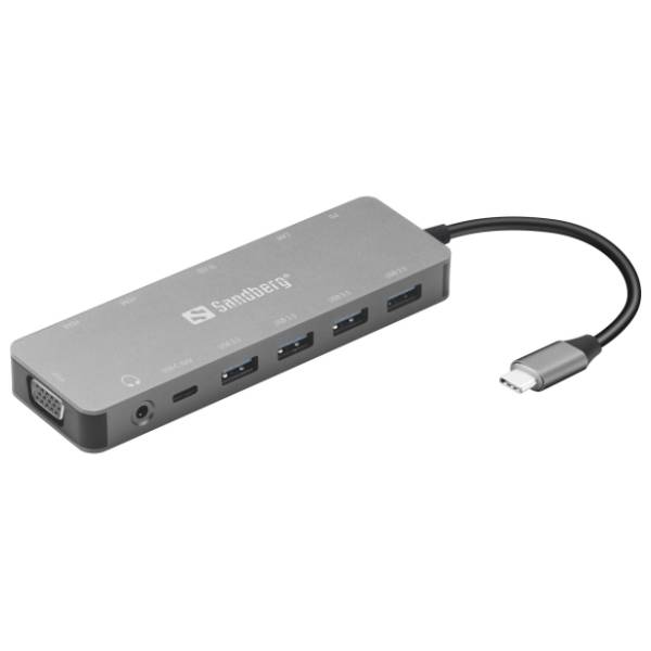 SANDBERG Docking station USB-C 13-in-1 Travel Dock