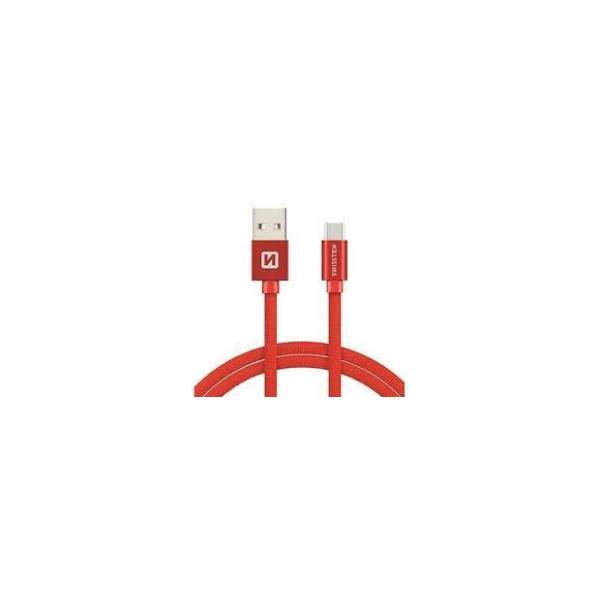 SWISSTEN konverter kabl USB na USB-C (m/m) 3m crveni