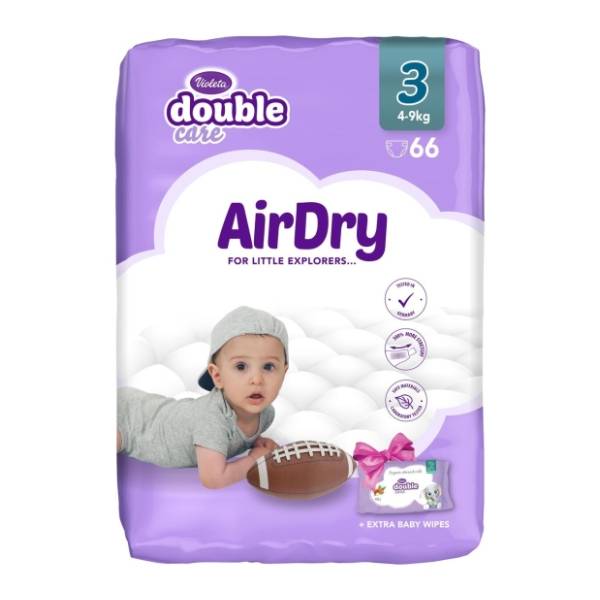 VIOLETA Double care AirDry 3 66kom