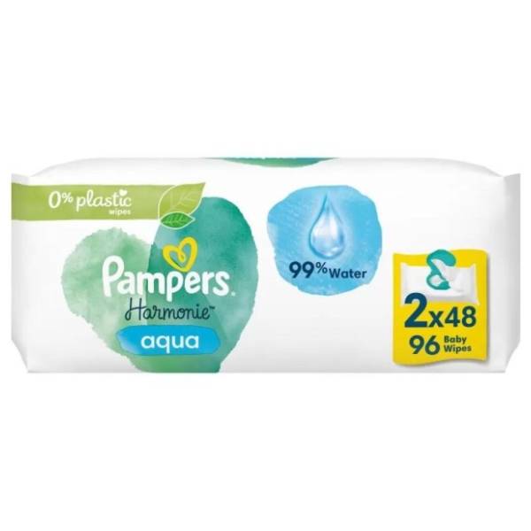 Vlažne maramice PAMPERS Harmonie aqua 2x48kom