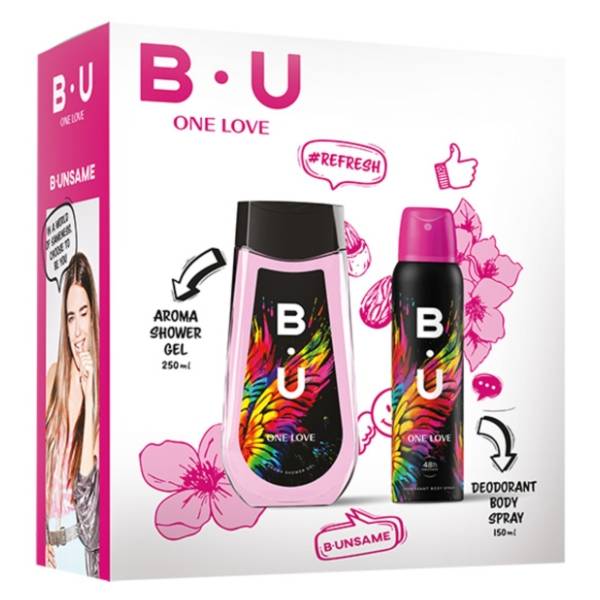 B.U. set One Love (dezodorans 150ml i gel za tuširanje 250ml)