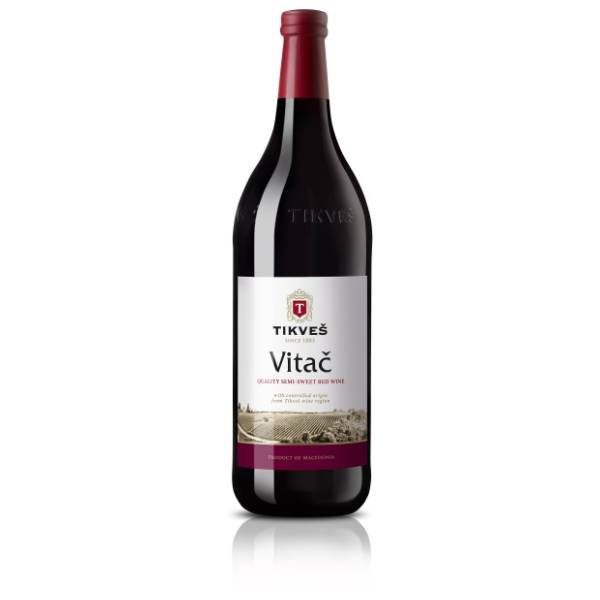 Crno vino TIKVEŠ Vitač 1l