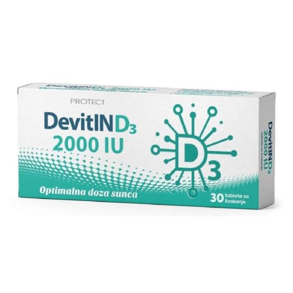 DEVITIN D3 tablete za žvakanje 2000UI 30/1