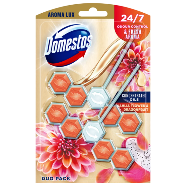 DOMESTOS WC osveživač dahlia & dragonfruit 2x55g