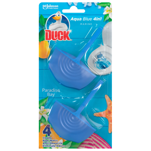 DUCK WC osveživač Aqua blue 4in1 paradise bay 2x40g