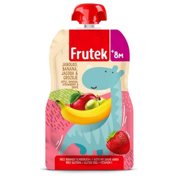 FRUTEK kaša jabuka jagoda banana grožđe 100g