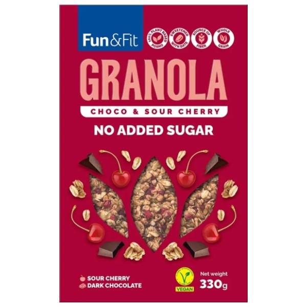 FUN & FIT ovsena granola čoko višnja 330g