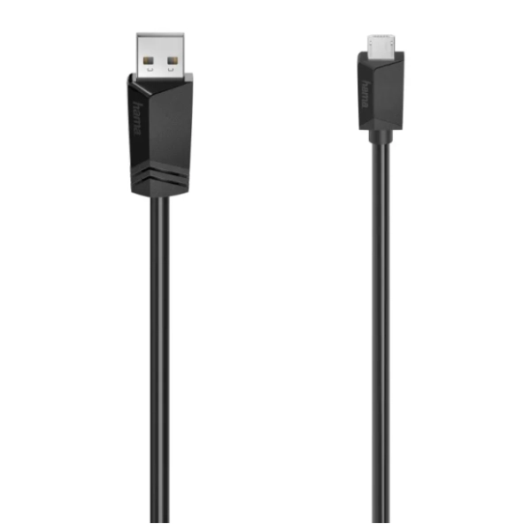 HAMA konverter kabl Micro USB na USB (m/m) 1.5m crni