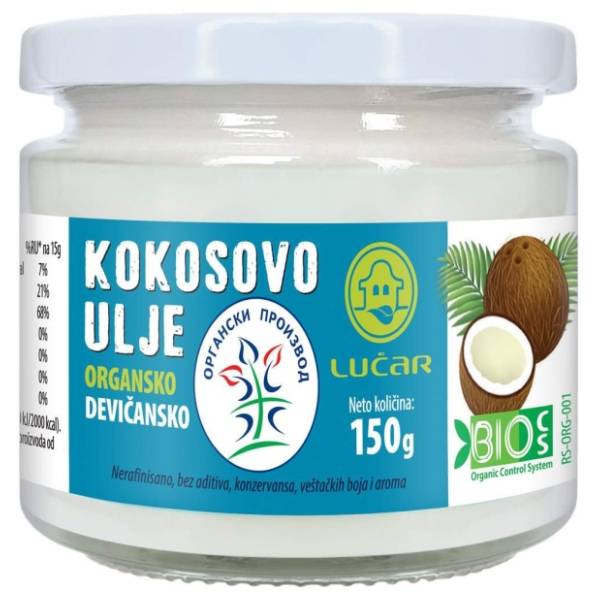Kokosovo ulje LUČAR organsko 150g