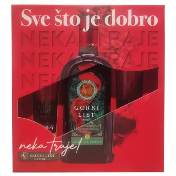 Liker GORKI LIST 0,7l + 2 čaše