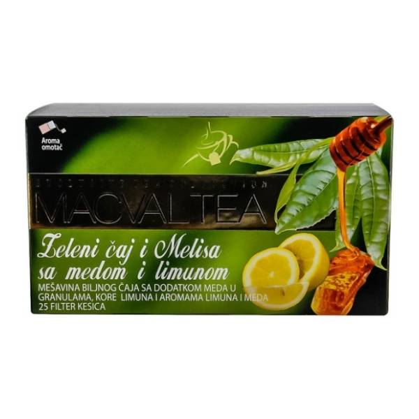 MACVAL zeleni čaj i melisa sa medom i limunom 50g