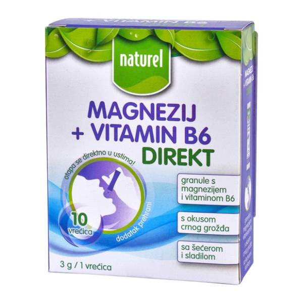 NATUREL magnezijum + vitamin B6 direkt 30g