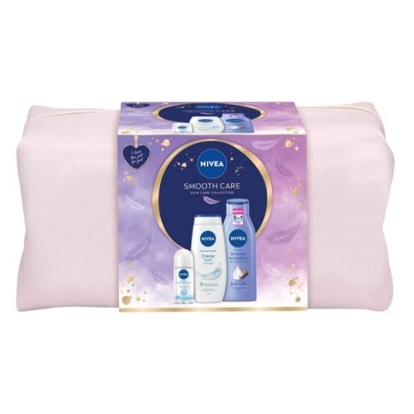 NIVEA set Smooth care (gel za tuširanje, mleko za telo i roll-on)
