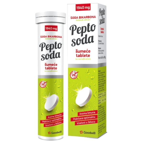 Šumeće tablete GOOD WILL pepto soda limun 80g
