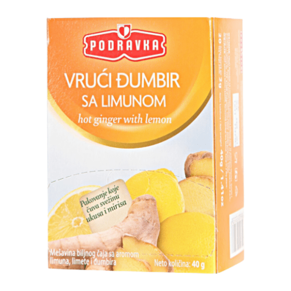 PODRAVKA čaj vrući đumbir sa limunom 40g