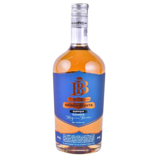 Rakija BB šljiva drinska ljuta barrique 1l