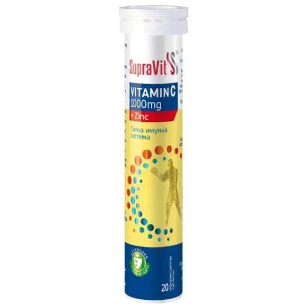 Šumeće tablete SUPRAVIT vitamin C 1000mg + cink 80g