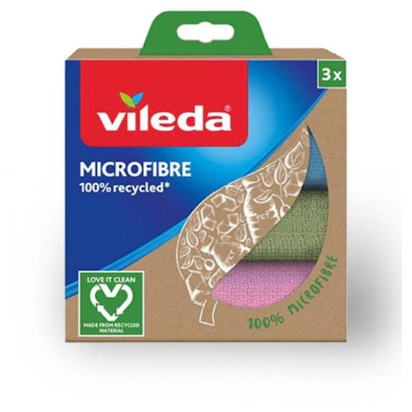 VILEDA mikrofiber krpe 100% recycled material 3kom