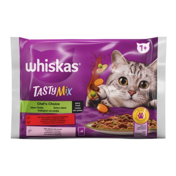WHISKAS Tasty mix hrana za mačke 4x85g