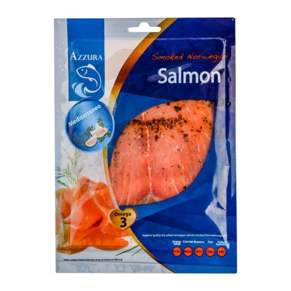 AZZURA dimljeni losos mediteraneo slajs 100g