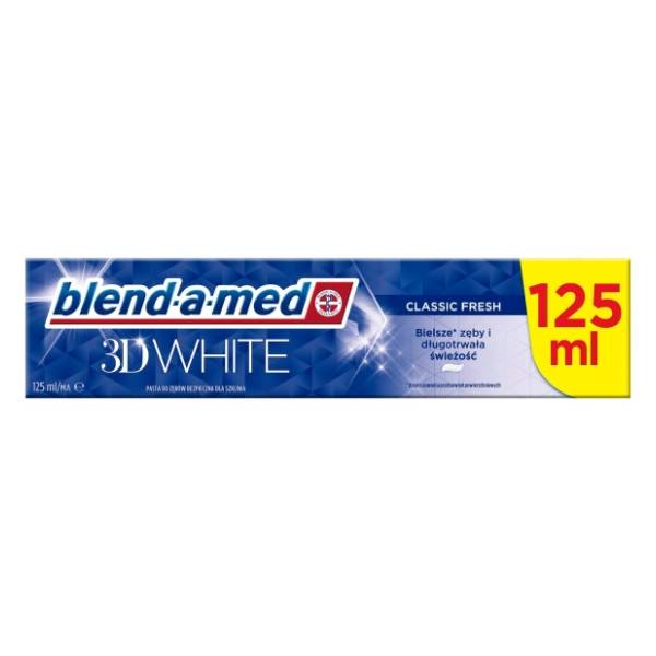 Pasta BLEND-A-MED 3D white classic fresh 125ml