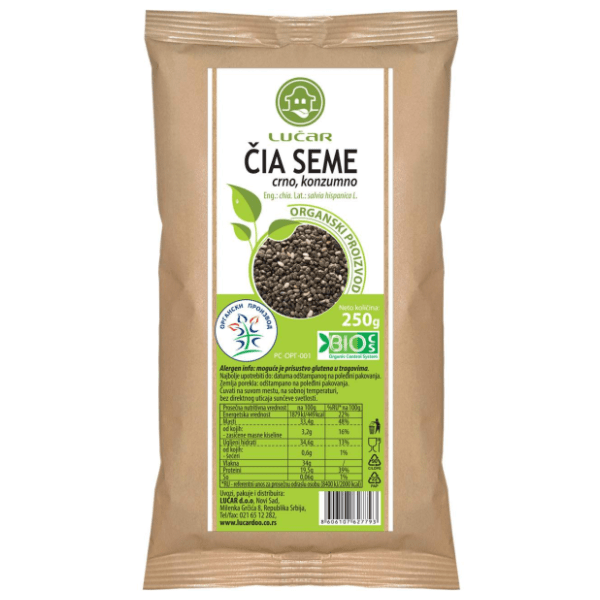 Čia seme LUČAR organsko 250g