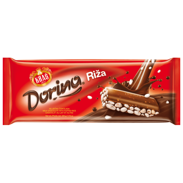 Čokolada KRAŠ Dorina riža 220g