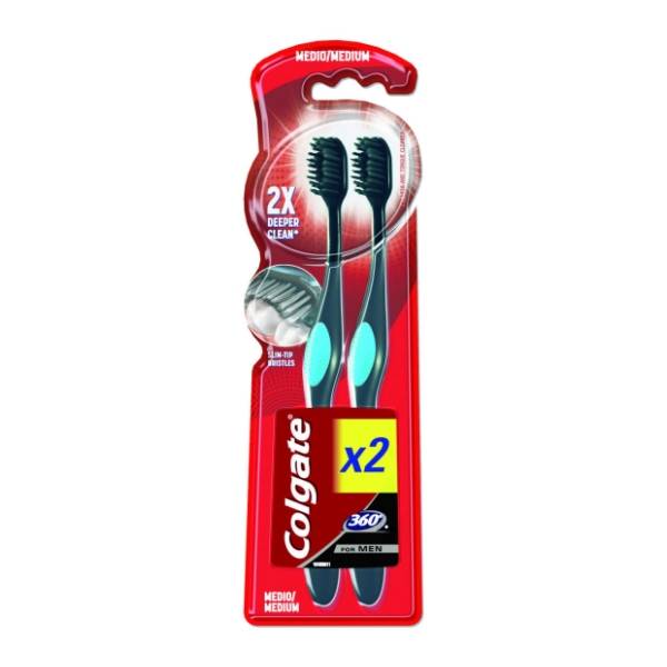 COLGATE 360 Black četkica za zube 2kom