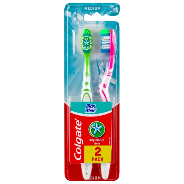 COLGATE Max white četkica za zube 1+1 gratis