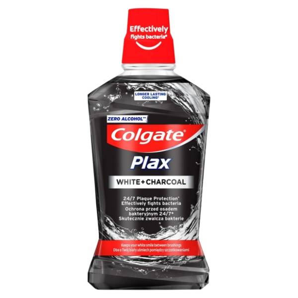 Tečnost za ispiranje usta COLGATE Plax white + charcoal 500ml