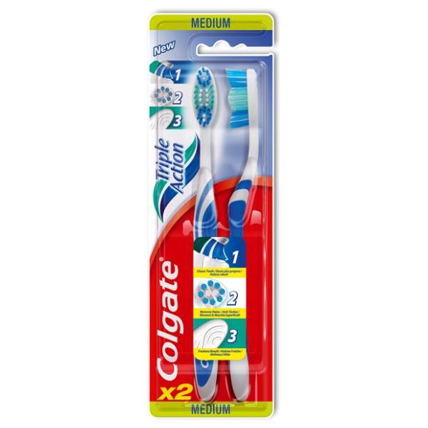 COLGATE triple action četkica za zube 2kom