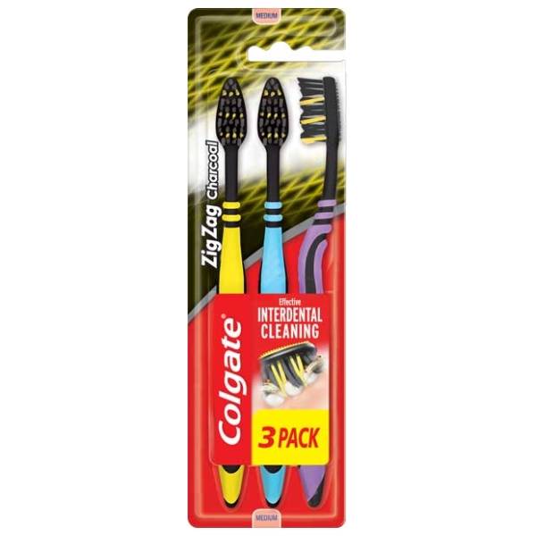 COLGATE Zig Zag Charcoal četkica za zube 3kom