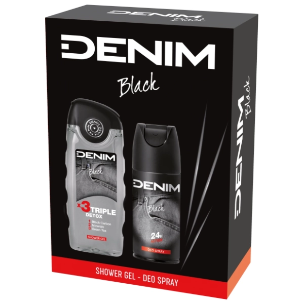 DENIM set Black (dezodorans i gel za tuširanje)