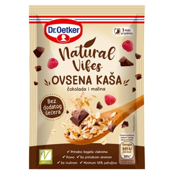 DR.OETKER ovsena kaša čokolada malina 60g