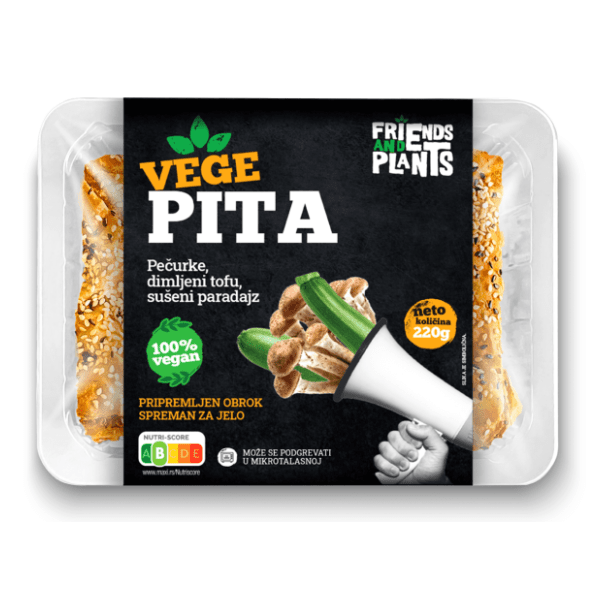 FRIENDS AND PLANTS Vege pita pečurke dimljeni tofu 220g