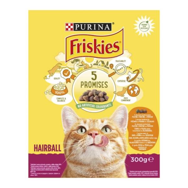 FRISKIES Hairball piletina i povrće 300g