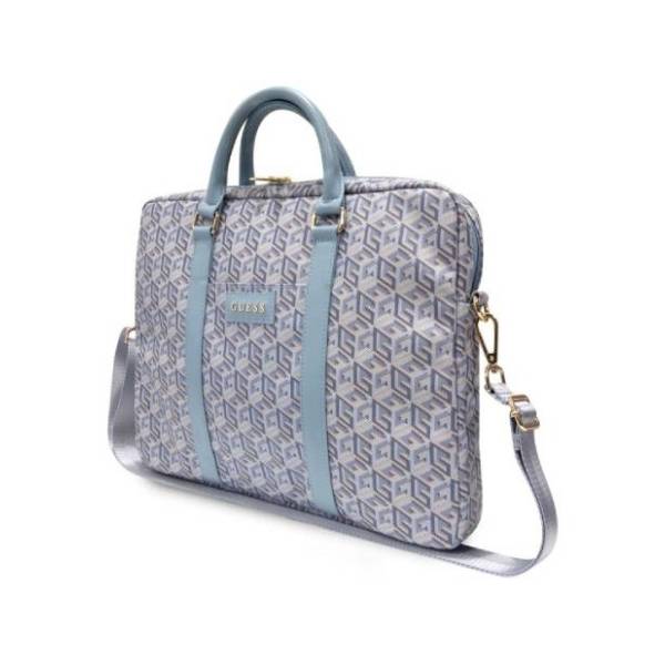 GUESS torba za laptop GCUBE Stripes Blue 16"