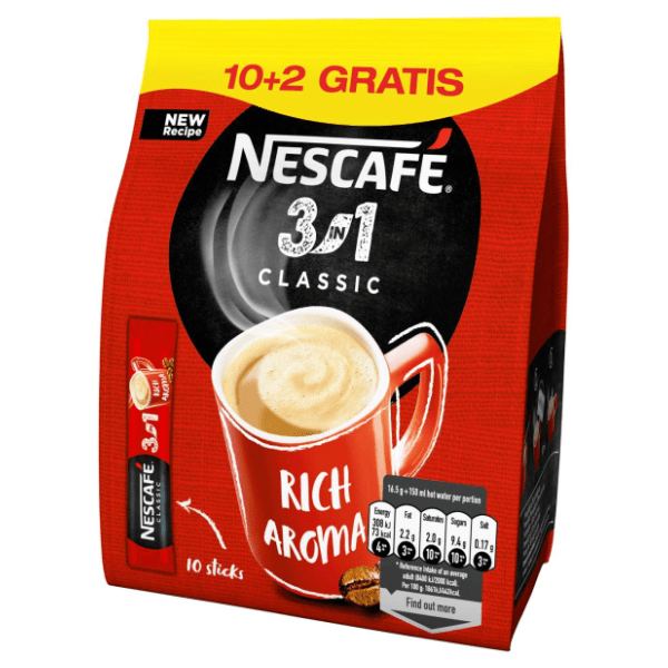Instant kafa NESCAFE 3u1 classic 16,5g 10+2 gratis