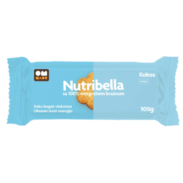 NUTRIBELLA integralni keks kokos 105g