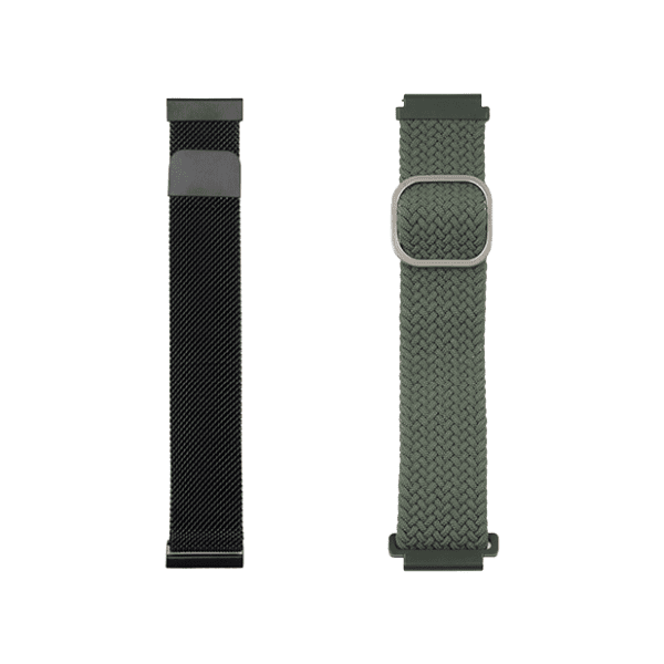 JUST IN CASE 2u1 20mm Black-Green narukvica za pametni sat