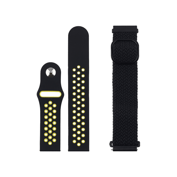 JUST IN CASE 2u1 22mm Black-Black narukvica za pametni sat