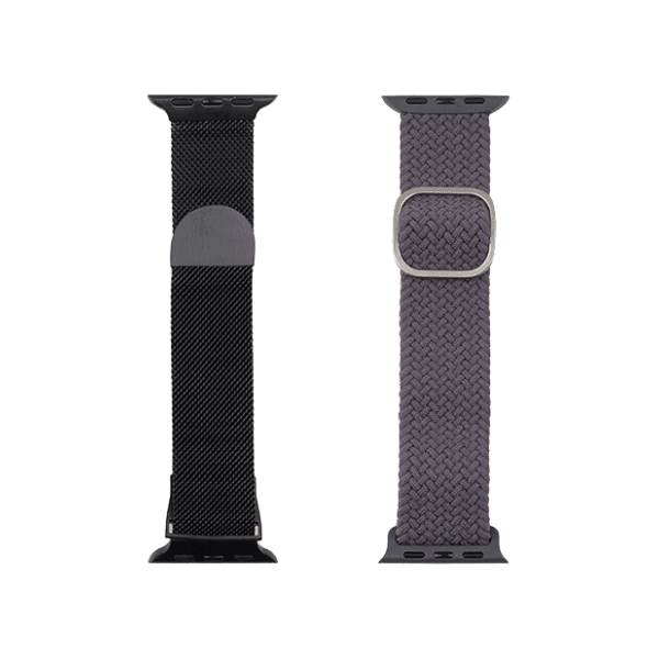 JUST IN CASE 2u1 38-41mm Black-Grey narukvica za pametni sat