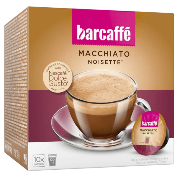 BARCAFFE Macchiato noisette Dolce gusto kapsule 10kom