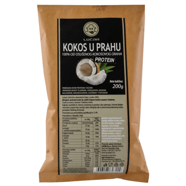 Kokos u prahu LUČAR 200g