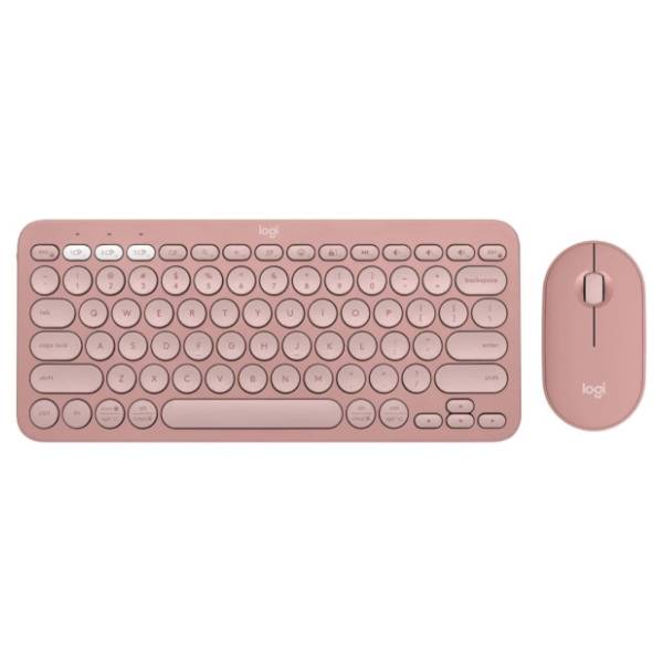 LOGITECH set bežični miš i tastatura Pebble 2 Combo roze