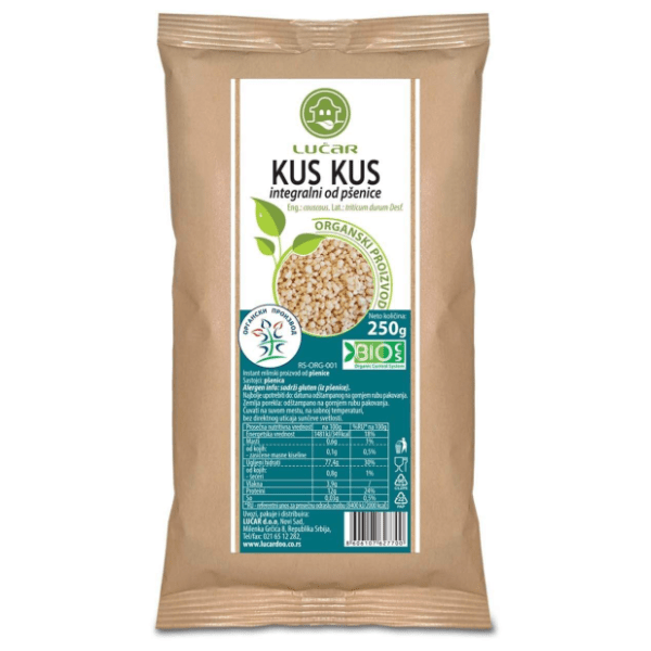 LUČAR kus kus integralni organski 250g