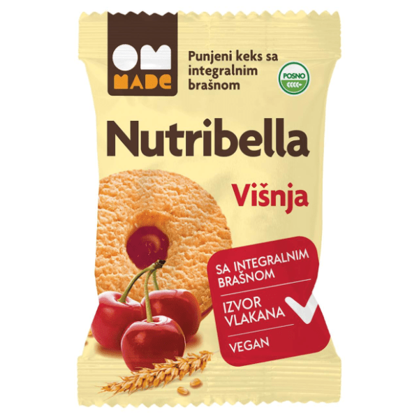 NUTRIBELLA integralni keks višnja 50g