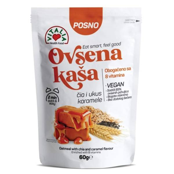 VITALIA ovsena kaša čia karamela 60g