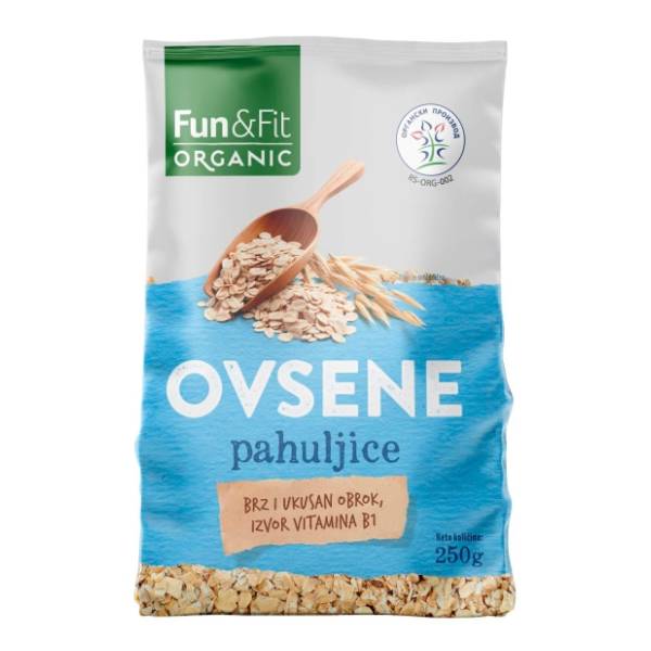 Ovsene pahuljice FUN&FIT organske 250g